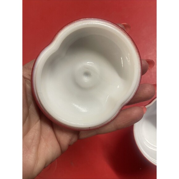 Vintage 1950s Hazel Atlas Red Strawberry Jam Jelly Jar w/Lid Unmarked Tableware - Picture 4 of 12